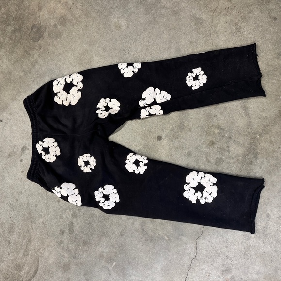 Men's Black denim tears Sweatpants L - Picture 6 of 7